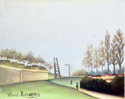 Uitzicht vanaf de Porte de Vanves, Parijs, 1909 door Henri Rousseau